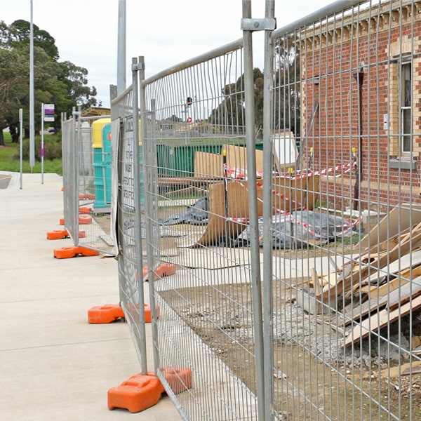 what's the procedure for scheduling the removal of the temporary fence once my job or even is over